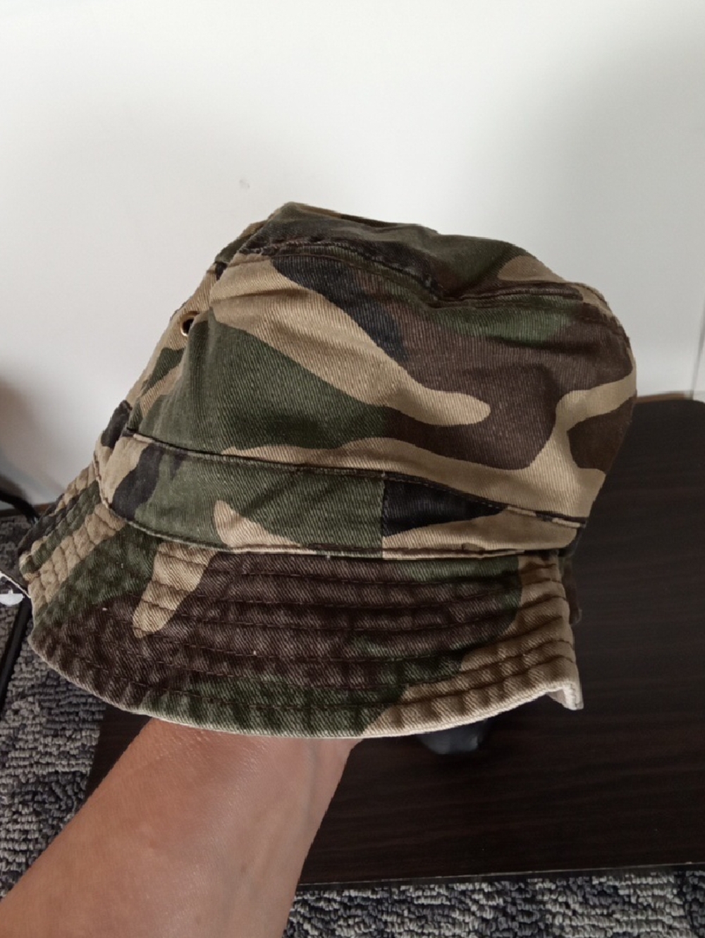Steve Madden Camo Bucket Hat Cotton Streetwear Festival Womens One Size - Picture 4 of 7